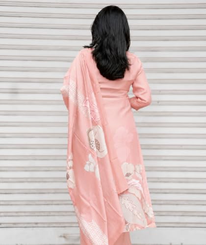 Image of Sun Fashion And Lifestyle Kurta Sets for Woman | Kurti Set |Women's 3 Piece Kurta Pant Dupatta Set |Cotton Blend Kurta Woman |Elegant Suit for Women |Dupatta