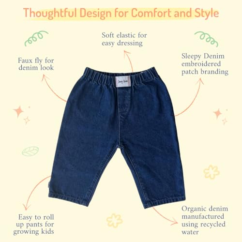 Raver Jeans for Kids - Relaxed Fit Soft Cotton with Stretch Waistband - Unisex Kids Jeans for Dancing Skating3
