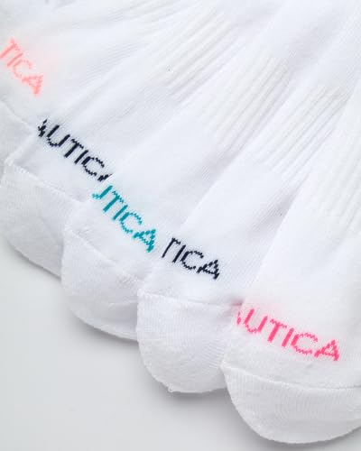 Nautica Womens Quarter Socks - 6 Pack Cushioned Moisture Wicking Athletic Socks for Women for Gym, Running, Sports (4-10) 5