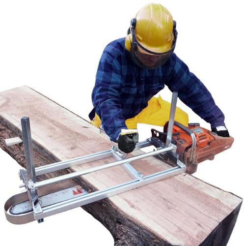Alpha Forestry Portable Chainsaw Sawmill - 14" to 36" Adjustable DIY Lumber Mill, Professional Grade Log Cutting Mill, Stainless Steel and Aluminum Constructed, Easy To Assemble