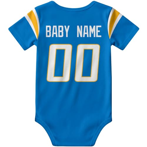 Image of KREDE Baby Clothes Custom Name Bodysuit for Baby Boy Gifts | Short Sleeves Bodysuit with Custom Number Name