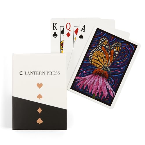 Lantern Press Monarch Butterfly naipes póker 52 cartas