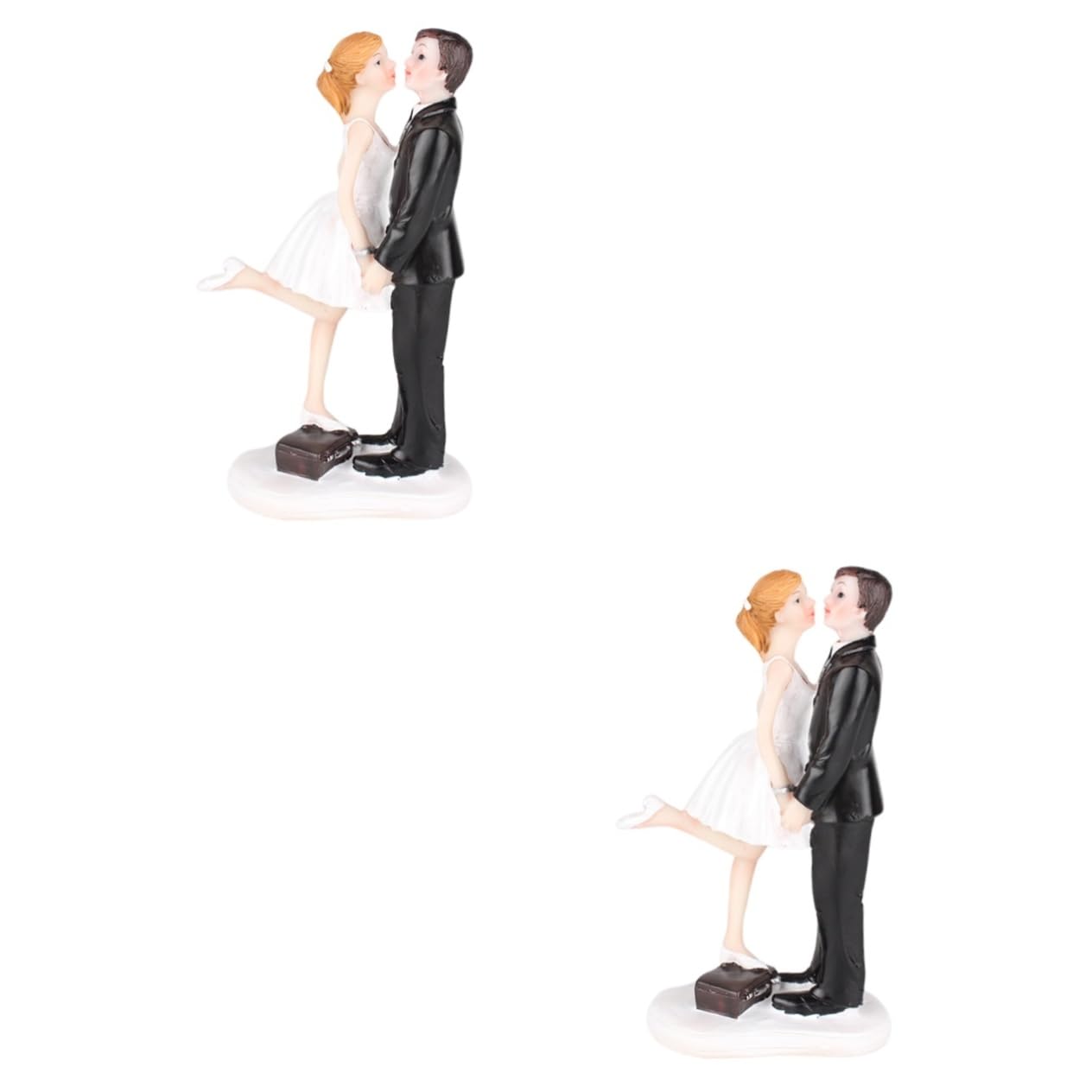 ibasenice 2stücke Brautpaar Tortenfigur Hochzeitsdeko Cake Topper Aus Resin Personalisierte Tortendeko Für Hochzeit Kreative Kuchenverzierung Für Und Feierlichkeiten
