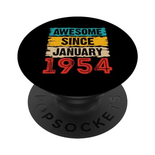Regalos de 70 años impresionantes desde enero de 1954 70 cumpleaños PopSockets PopGrip Intercambiable