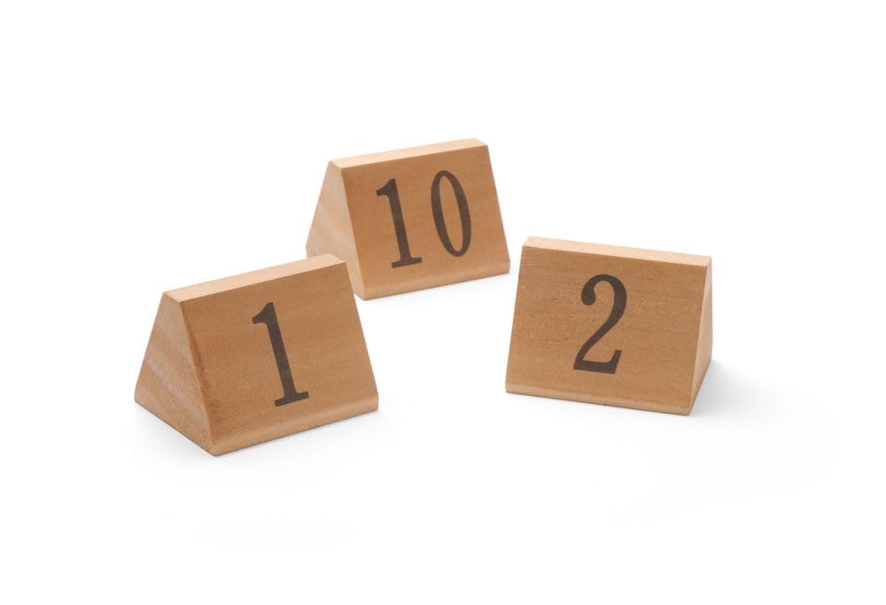 HENDI Indicadores de número de mesa - Números 1-10 - 55x48x(H)44 mm