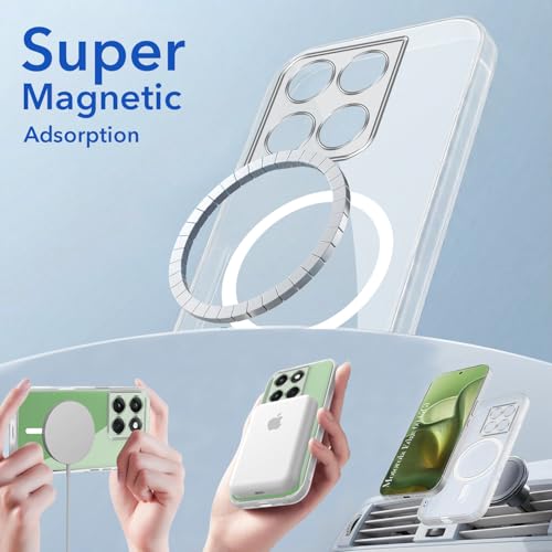 Image of Jkobi Lifetime Anti-Yellow MagSafe Compatible Clear Back Cover Case for Motorola Moto Edge 60 (Sleek Hard Crystal | Shockproof and Camera Protection)