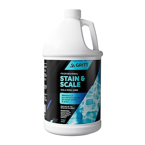 Gritt Commercial Metal Out Stain and Scale Control | Pool, Hot Tub and Spa Chemicals for Scale Metal and Stain Control | Calcium Remover and Scale Preventer | Hardness Decreaser for Hard Water 1Gal Cover