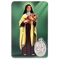 Carte Médaille En Métal Avec Prière, Plastifiée – 8,5 X 5,4 Cm