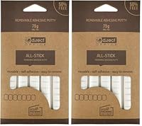 D.RECT Klebepads Strips Stark - Wieder Ablösbar - Klebeknete Formbar - Blister mit 80 Pads - Selbstklebend ALL-STICK Klebestreifen - Kleben Powerstrips Weiß - Klebepunkte für Poster (Packung mit 2)