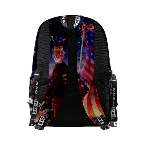 ISaikoy Anime Axis Powers Hetalia Backpack Daypack Laptop Bag 3D Printing School Bag Bookbag 32