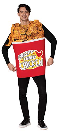 Rasta Imposta Bucket of Fried Chicken Halloween Costume Adult One Size Red