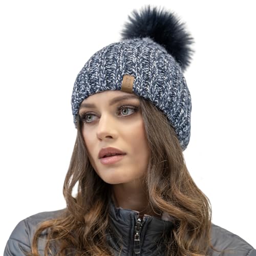 Bonnet femme bicolore parfait pour les froides journées en plein air Vivisence