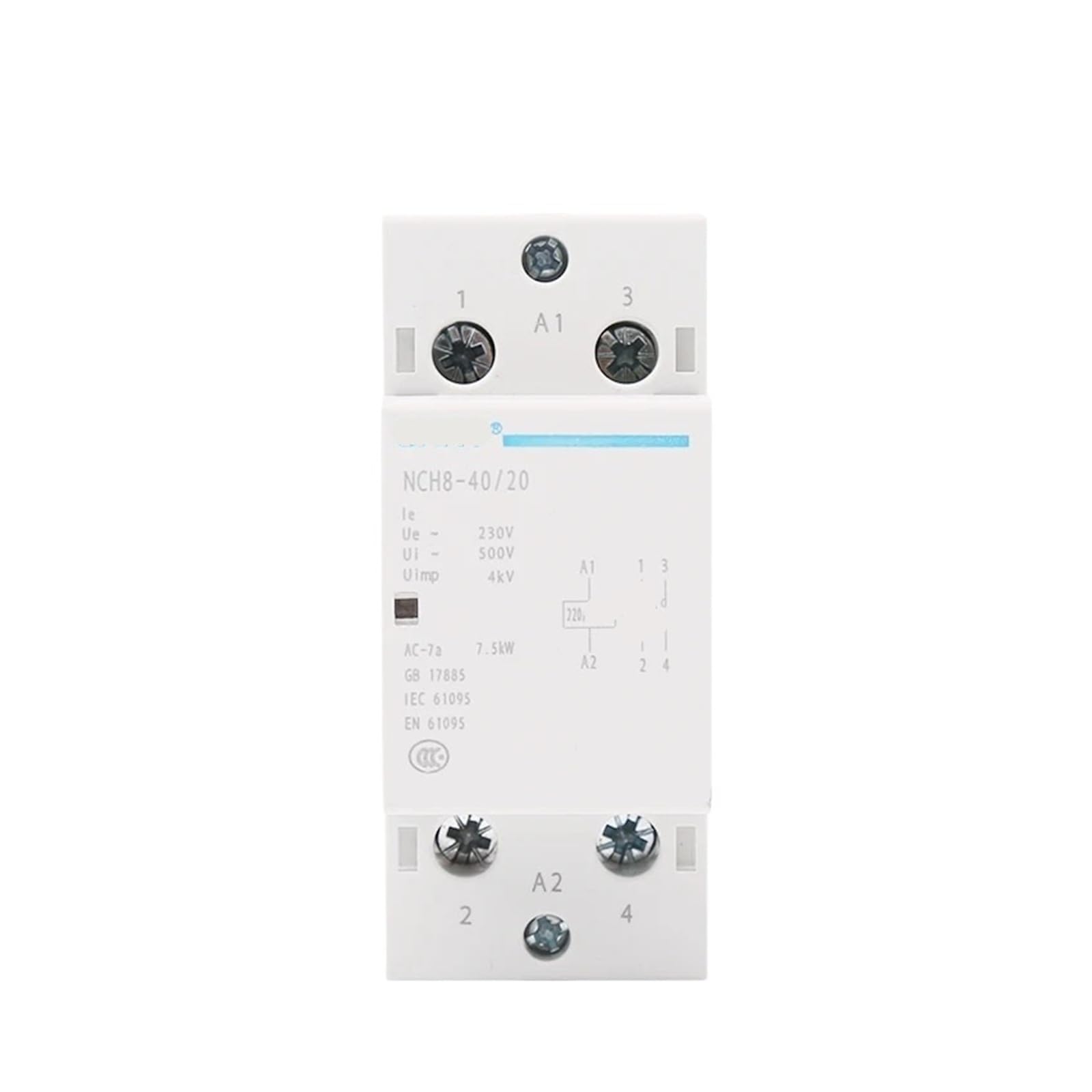 Contacteur monophasé AC NCH8 20A pour résoudre les surcharges de ligne
