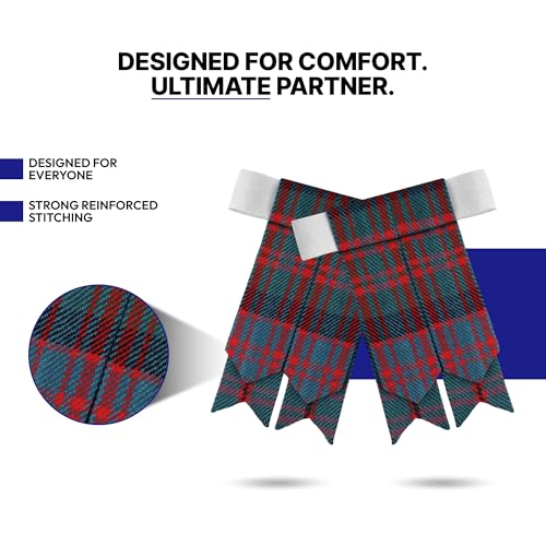 Image of Scottish Tartan Kilt Flashes with Elastic Adjusters