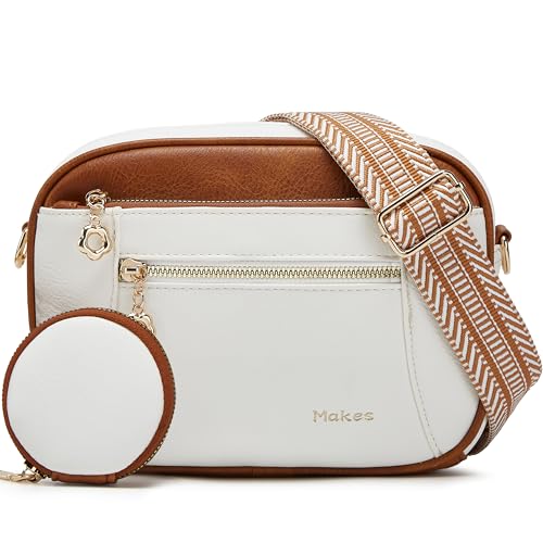 Crossbody Bags for Women Small Purse Trendy Vegan Leather with Adjustable Shoulder Straps 2 Pieces Gift for Mother Wife Mom