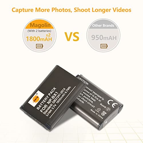 Baterías NP-BX1 con cargador LED inteligente para evitar cortes de energía en Sony RX100 M8 3