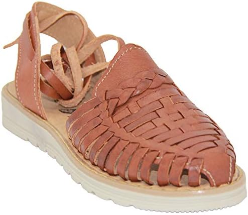 Generic The Western Shops Women’s Lace Up Leather Sandals, Women’s Mexican Huarache Sandal (10, Brown)