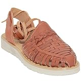 Generic The Western Shops Women’s Lace Up Leather Sandals, Women’s Mexican Huarache Sandal (10, Brow