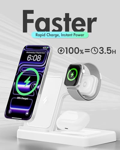 GETPALS 3-in-1 Wireless Charging Stand (Qi, 15.5W) — view 5