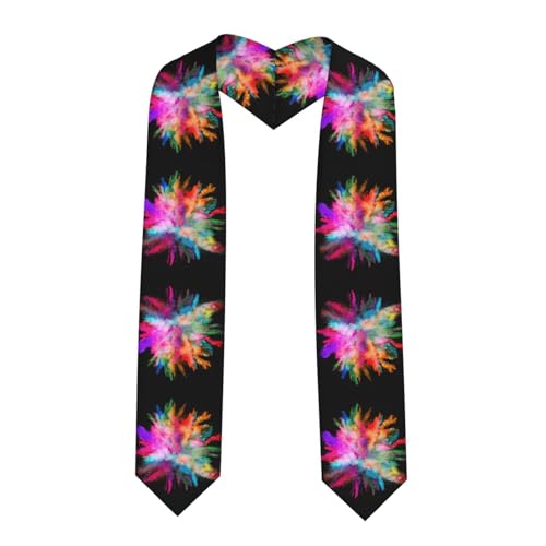 MyPiky Color Explosion Print ���ƃX�g�[���A���ƃT�b�V���A���Ǝ����_�X�g�[�� �X�J�[�t�V���[���A���j ��l�p ����72�C���`, �V���[�v�ȃR�[�i�[�B, One Size