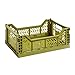 Produktbild HAY Colour Crate M, Transportbox, Oliv/Polypropylen/Faltbar, Höhe: 14,5 cm, Tiefe: 30 cm, Länge: 40 cm, 507675