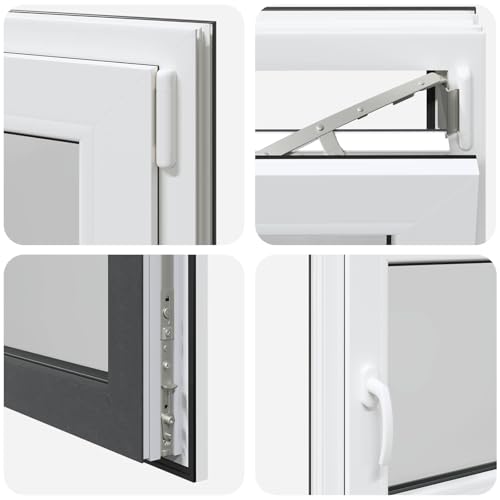 Fenêtre de sous-sol 110x50 double vitrage isolation thermique PVC anthracite de cave - 7