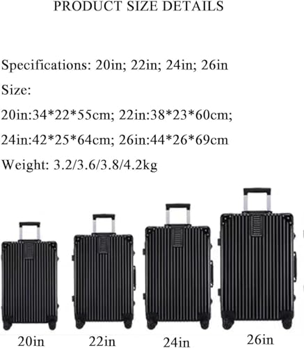 2 Piece Luggage Sets with Spinner Wheels and Password Lock Hardside 14in Cosmetic Case Portable Travel Trolley Case Suitcase2