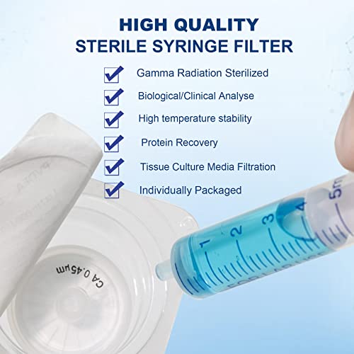 Labfil C0000509 20 Pack Syringe Filter Sterile Ca Filtration 0.45 Um Pore Size, 25 Mm Membrane Diameter For Scientific Lab Packed Individually thumb #2