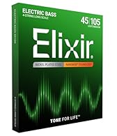 Electric bass guitar strings constructed with nickel-plated steel wrap wire Played for a rich, rounded tone with incredible clarity and a heavy mid-range presence Ultra-thin NANOWEB Coating, redesigned specifically for bass guitars, provides a smooth...