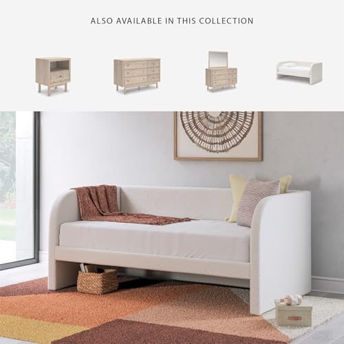 Image of Signature Design by Ashley Shapella Boho Chic Upholstered Day Bed, Foundation or Box Spring Not Needed, Twin, Beige & White