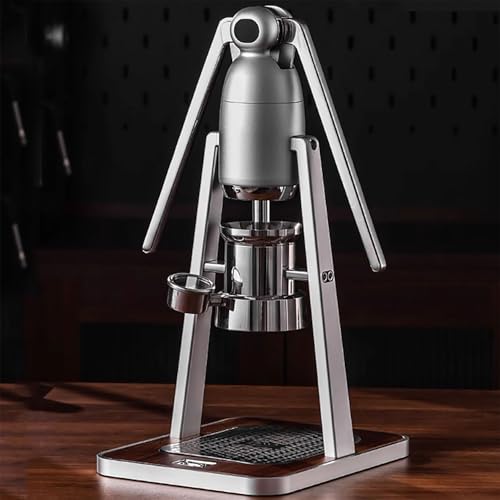 Macchina per caffè espresso manuale, ideale per casa e viaggi, con pressione regolabile e portafiltro da 58 mm.