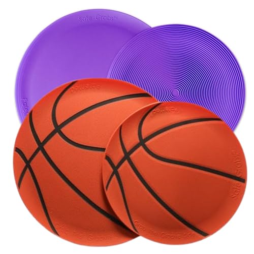 Image of Safe Grabs: Multi-Purpose Silicone Original Microwave Mat as Seen on Shark Tank | Splatter Guard, Trivet, Hot Pad, Pot Holder, (BPA Free, Heat Resistant, Dishwasher Safe), Purple & Basketball