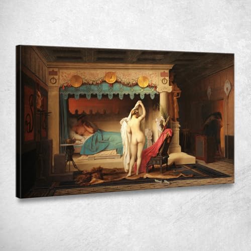 Tableau Roi Candaule Jean-Leon Gerome jlg64 imprimé sur toile 50x30 cm