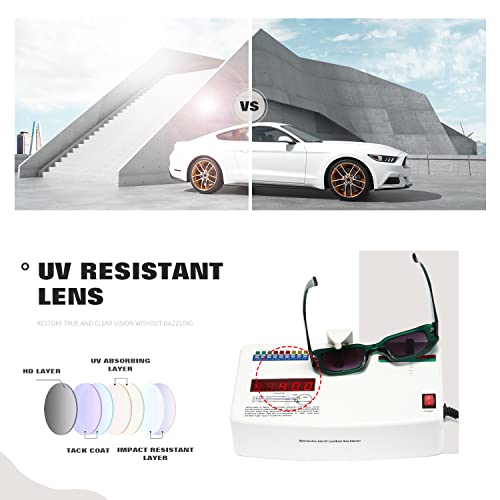 Masdun Y2K Sunglasses Women And Men Square Trendy Show Shades Retro Fashion Vogue Uv Protection Sunglasses (Black/Green) #TOP4