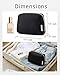 BAGSMART Small Makeup Bag, Travel Cosmetic Bag Make Up Pouch Small Travel Zipper Pouch,Water-resistant Toiletry Bag,Makeup Organizer Bag for Women, Black