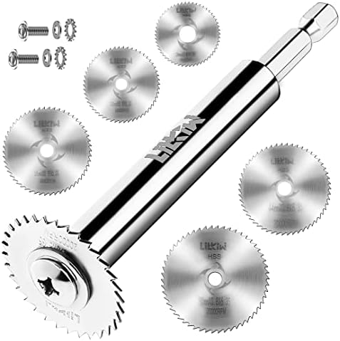 LitKiwi PVC Pipe Inside Cutter Set(5Pcs Saw Blades) with 1/4" Hex Shank,Plumbing Inside Cutter Internal Plastic Pipe Cutter