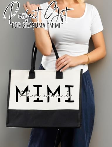 Bolsa Tote de Lona con Cierre para Mimi miniatura 2