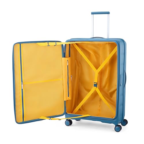 Image of American Tourister Bitbloc | Check-in Trolley Bag (79.5 cm) | 106 Ltrs | 360 8 Wheel Spinner | Hard Case | Recessed TSA Lock | 3 Years Global Warranty | Teal