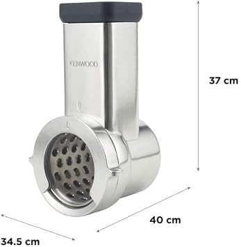 Kenwood KAX643ME Vegetable Cutter Accessory for Planetary Kneader Equipped with 5 Metal Single-Cut Rollers, Slices and Graters Directly in the Bowl with Slow and Rotary Movement