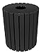 Vestil TR-PR-49-BK Plastic Econ Receptacle, 29.5625" Length, Black