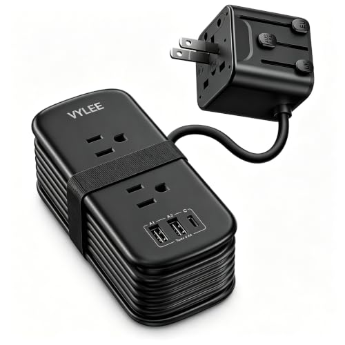VYLEE Universal Travel Adapter with 6FT Extension Cord