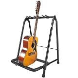 Suporte Pyle para 3 Instrumentos Musicais, Rack de Chão Dobrável para Guitarra Violão e Baixo, Compacto e Portátil com Espuma, Preto, PGST33