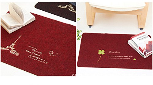 Alfombra negra antideslizante diseño con macetas suave 6