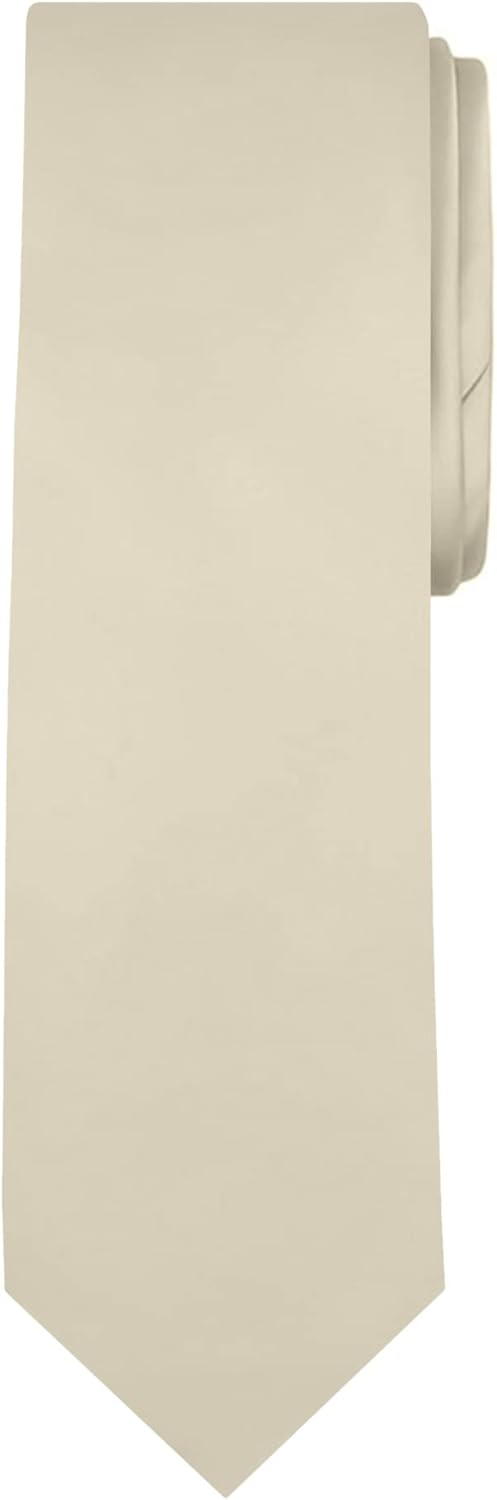 Jacob Alexander Solid Color Men's Regular Tie Champagne