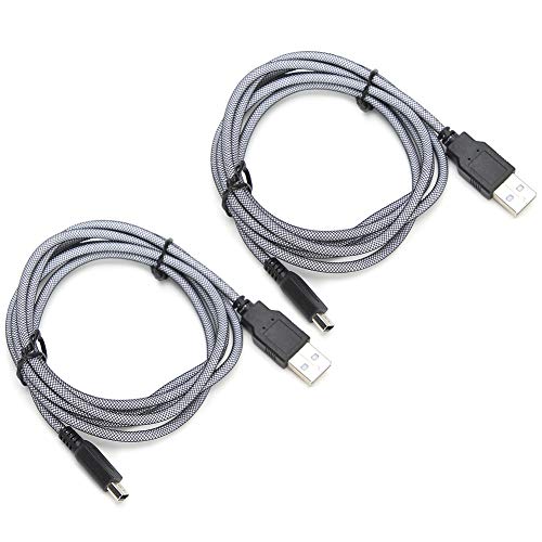 Image of ASHATA 2PCS Micro USB Charger Cord for 3DSXL 2DS, 1.5M PVC Host Micro USB Charging Cable for New 3DSXL 2DS