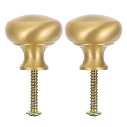 HOLIDYOYO 2個 北欧風シンプル純銅家具取っ手 大型 マット仕上げ 引き出しドアノブ 耐久性キャビネットプルノブ クローゼット用装飾ハンドル