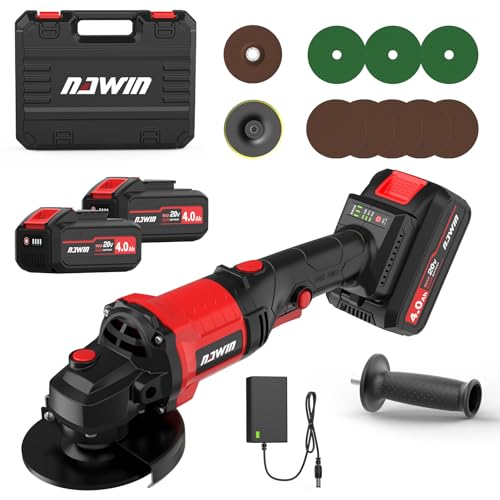 �i�E�B�� 20V�[�d���f�B�X�N�O���C���_�[ 4.0Ah�o�b�e���[2�� �R�[�h���X�O���C���_�[ �O���C���_�[�[�d�� �u���V���X���[�^�[ �O�i�K�ϑ� �u�΃�125mm �ؒf/����/���� ���p�r �R�[�h���X ���{PSE�F�� (��125mm���f��)