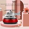 Solar Car Air Freshener Aromatherapy with Rotating Metal Design, Automatic Solar Powered Perfume Diffuser, Long Lasting Rose Fragrance, Decorative(Silver) #5