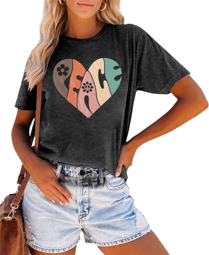 Women 70s Hippe Shirts Peace Love Soul Inspirational Hippy Tops Vintage Graphic Tees Short Sleeve - Sleeveless2