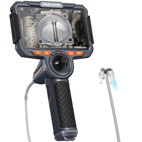 Image of Teslong TF600 3.9mm 4-Way Articulating Borescope for Automotive Engine | Professional Mechanic Inspection Camera, Ergonomic Design, 6-inch 1920x1080 IPS Screen, 6 LEDs, IP67, 6000mAh, 32GB, 5FT